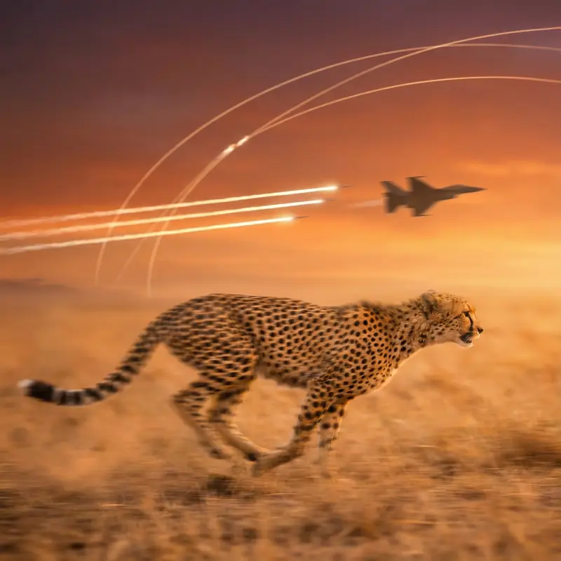 Guepardo corriendo a máxima velocidad - Aviator Juegos de Poker