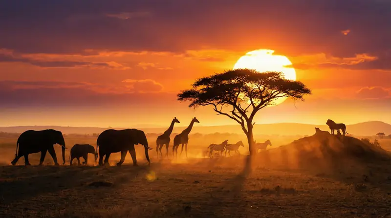 Panorama del maestría del poker salvaje al atardecer - Juegos de Poker México